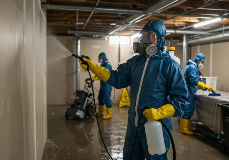 Basement Sanitization and Antimicrobial Treatment process in Steuben County, IN