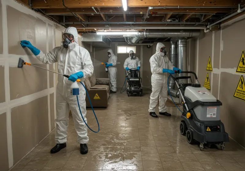 Basement Moisture Removal and Structural Drying process in Steuben County, IN